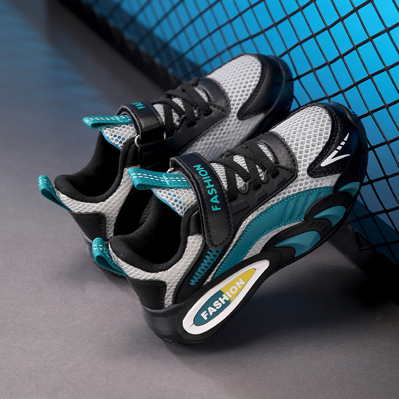 Ddmyshoesvip Children S Sports Spring And Autumn Season Mesh Breathable Soft Soled Boys Running Shoes Black Dad Shoes