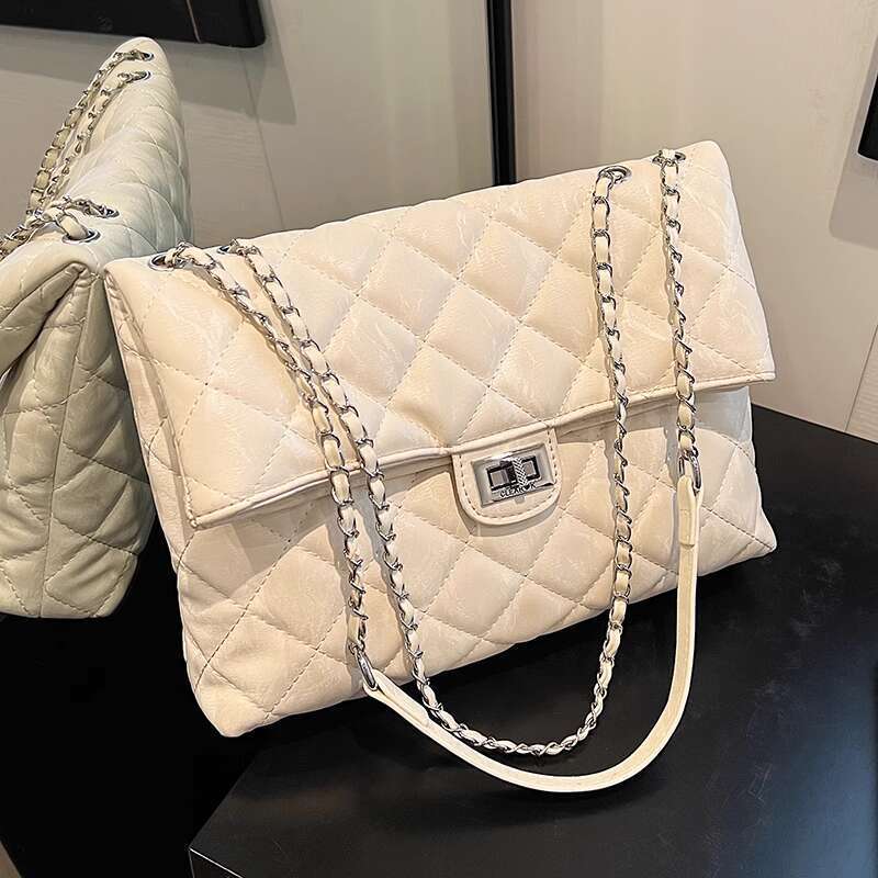 Small niche design diamond grid women's 2024 new high-end texture chain shoulder large capacity commuting bag