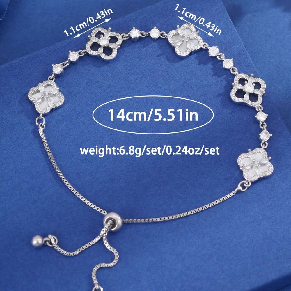 2025 designer Bracelet Simple Lucky Clover Bracelet with Adjustable Size Handpiece Available in Gold and Sier Dual Colors for women with box