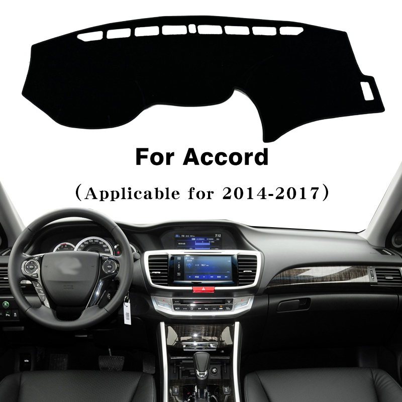 For Accord 2014-2017 Dashboard Sunshade Cover, Front Windshield UV Protection, Polyester Fiber Material, Heat Blocking Sun Visor Pad, Car Interior Acc