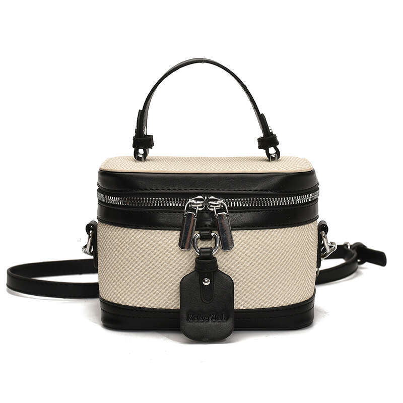 New Splicing Fashion Handheld Box Bag for Women's Sen Cute Leisure Crossbody Bag, Elegant and Simple Single