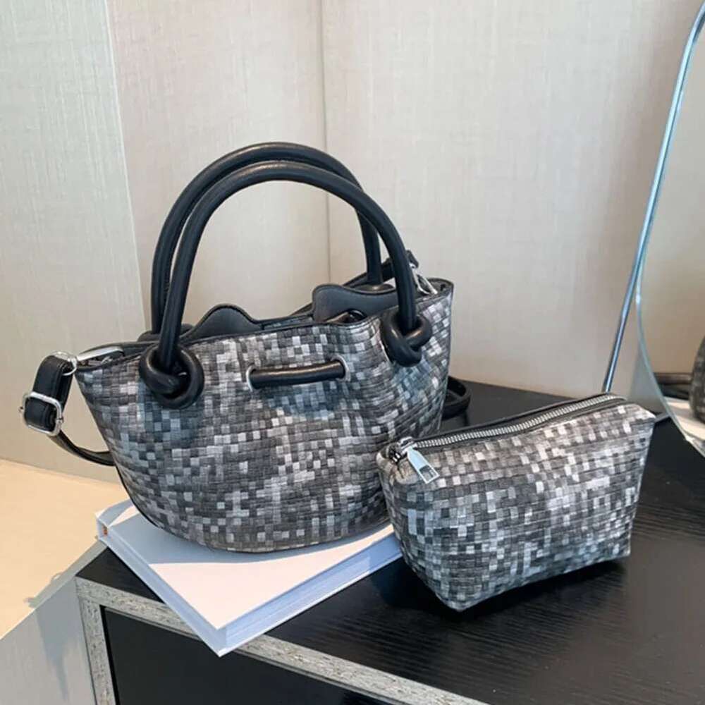 Small Tote Handbag PU Leather Crossbody Trendy Top Handle Shoulder Bag For Women Work Shopping Travel