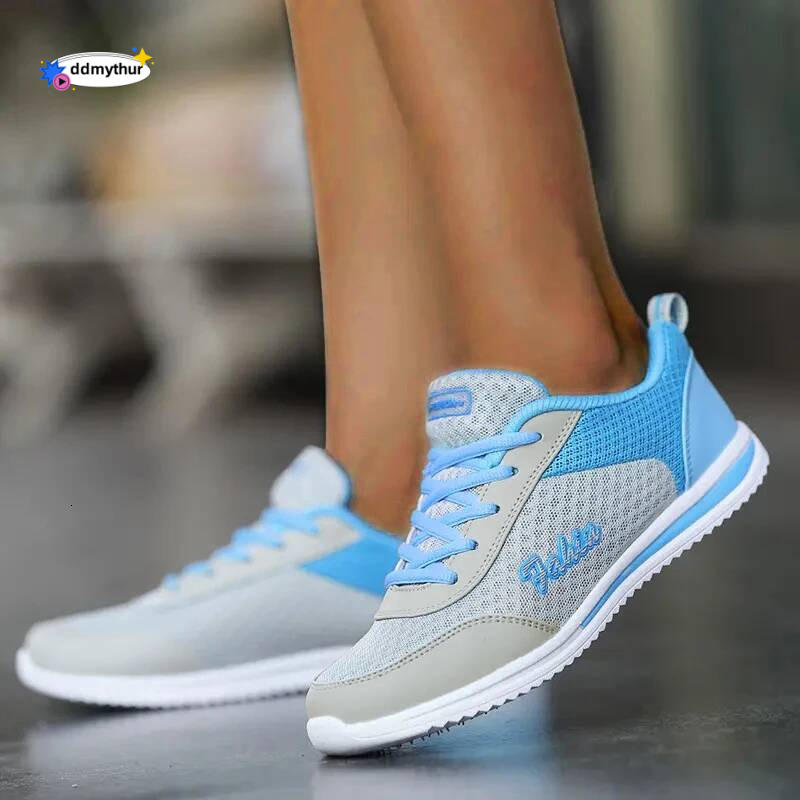 Comfortable Fashion Women's Summer Sneakers Mesh Sneaker Woman Lace Up Tenis Designer Shoes ddmythur