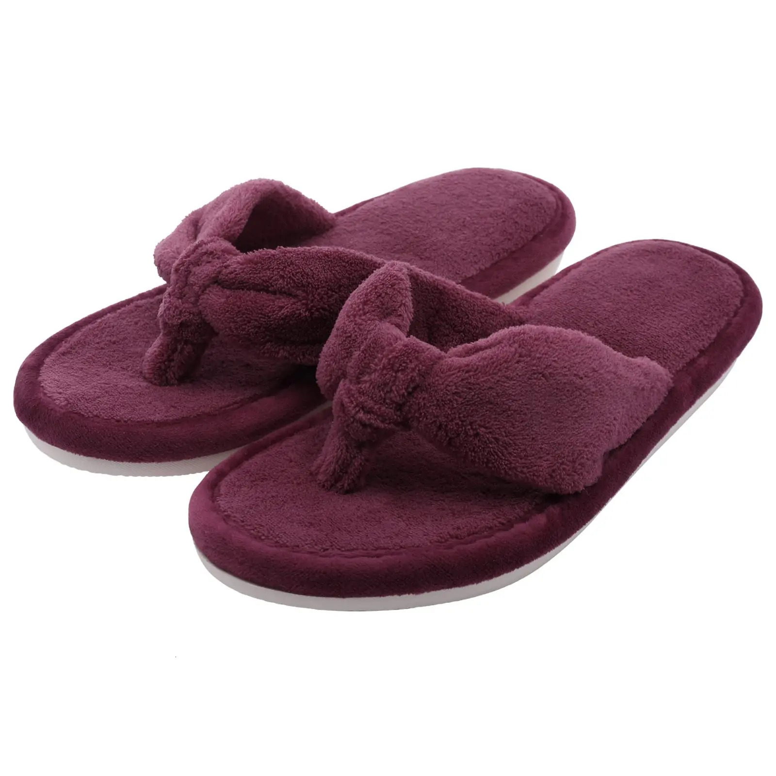 Comwarm Winter Fur Slippers Fluffy Womens Soft Plush Flats Slippers Women Home Sandals Indoor Casual Fuzzy Flip Flops 250516