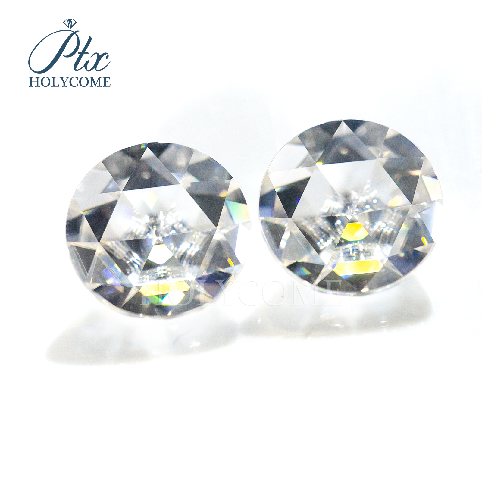 Half Rose Cut Moissanite Diamond Flat Round White D Multicolor VVS1 GRA Certificate Loose Beads Rings Necklaces Jewelry Moissanite