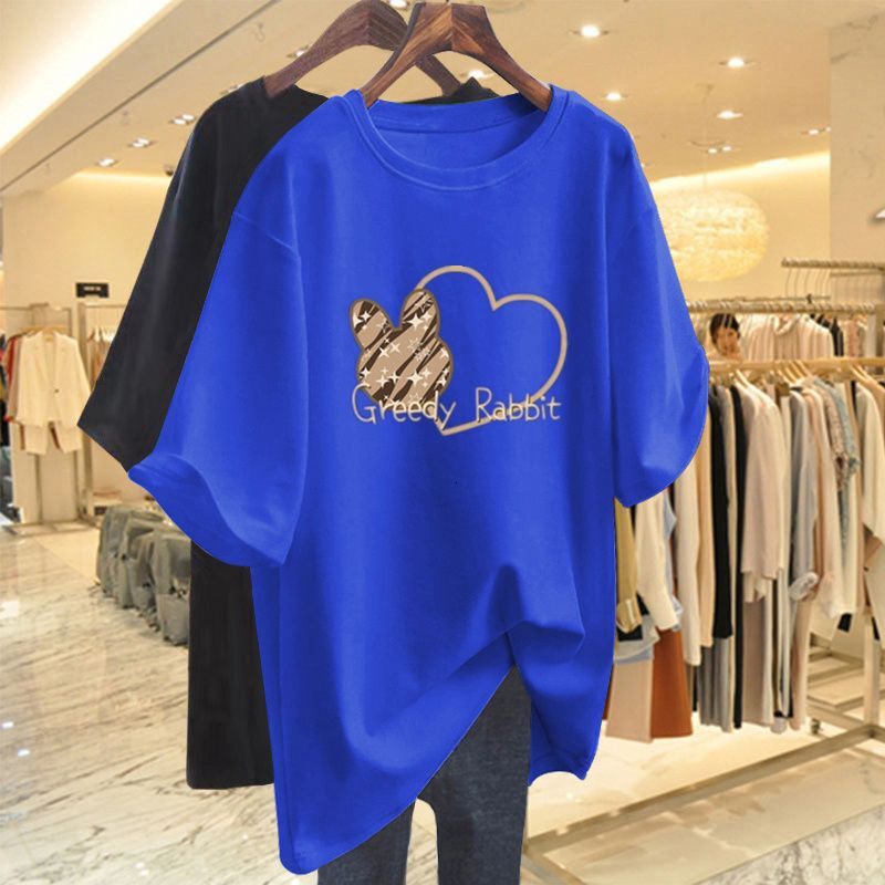 Designer Clothing Summer 2025 New Short Sleeved Plus Size Korean Version Women's T-shirt Slim Fit Loose Top Fashionable Casual Style