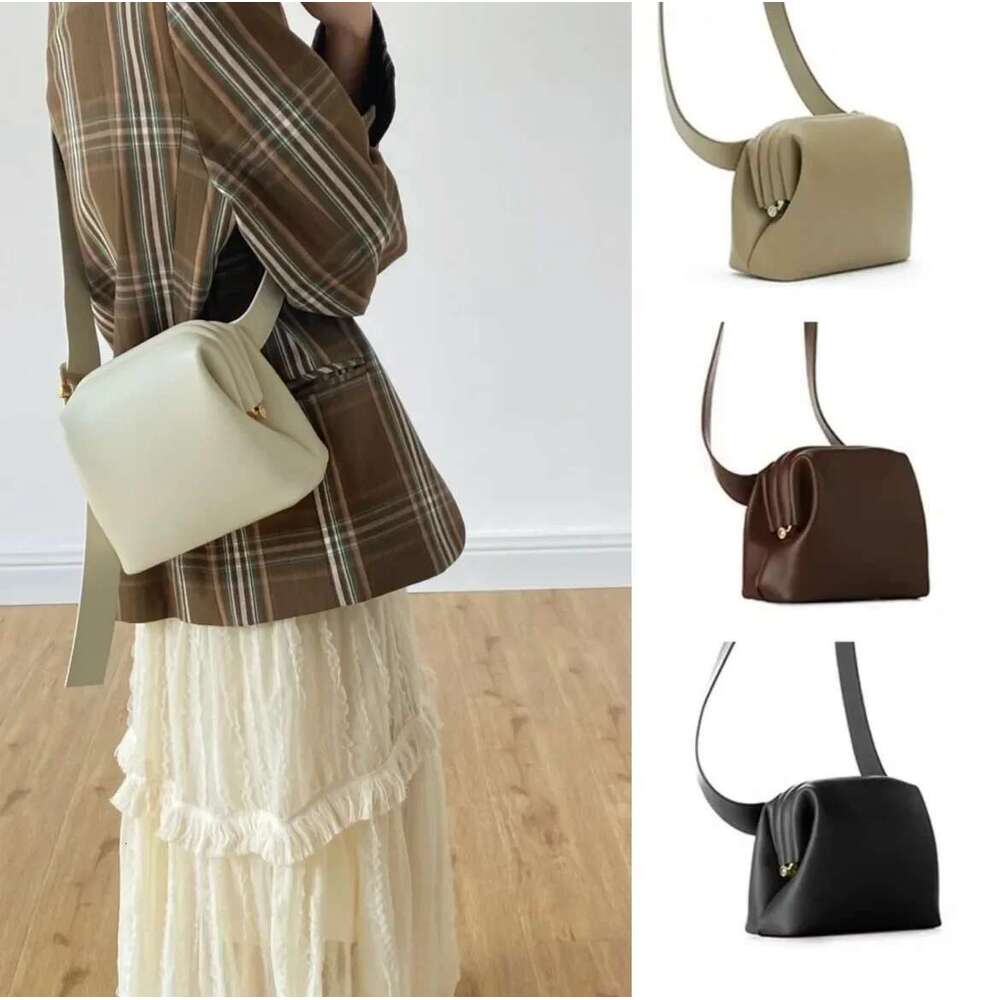 2024 New Genuine Leather Mini Crossbody Clip Bag