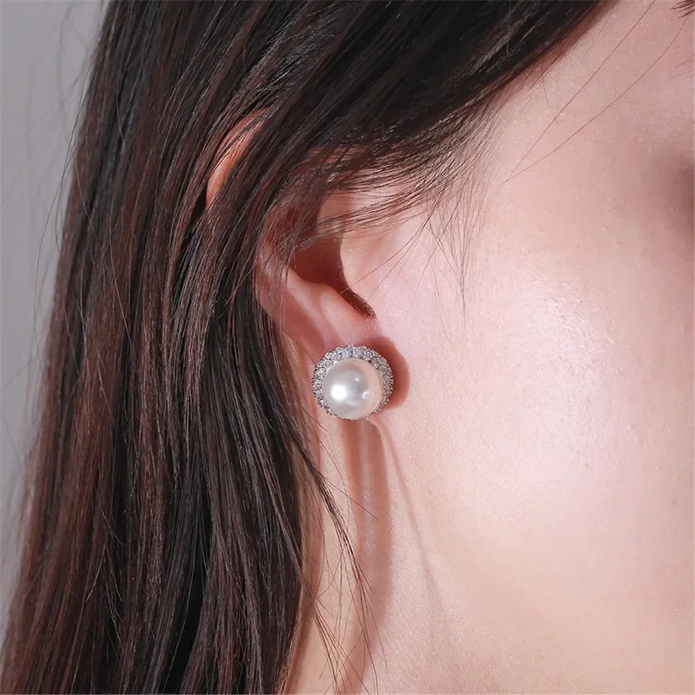 Gold Plated Pearl Earring Settings DIY Jewelry Making Supplies Blank Ear Stud Bases for Handmade Accessories 1pair No Pearl 250517
