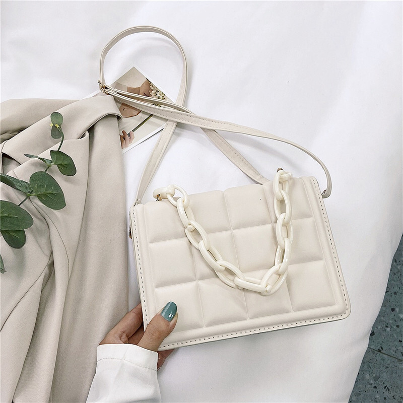 Free Delivery Designer Bag Small For Women In 2025 Trendy New Fashion Chain Diamond Grid Single Shoulder Crossbody Internet Celebrity Simple Portable 