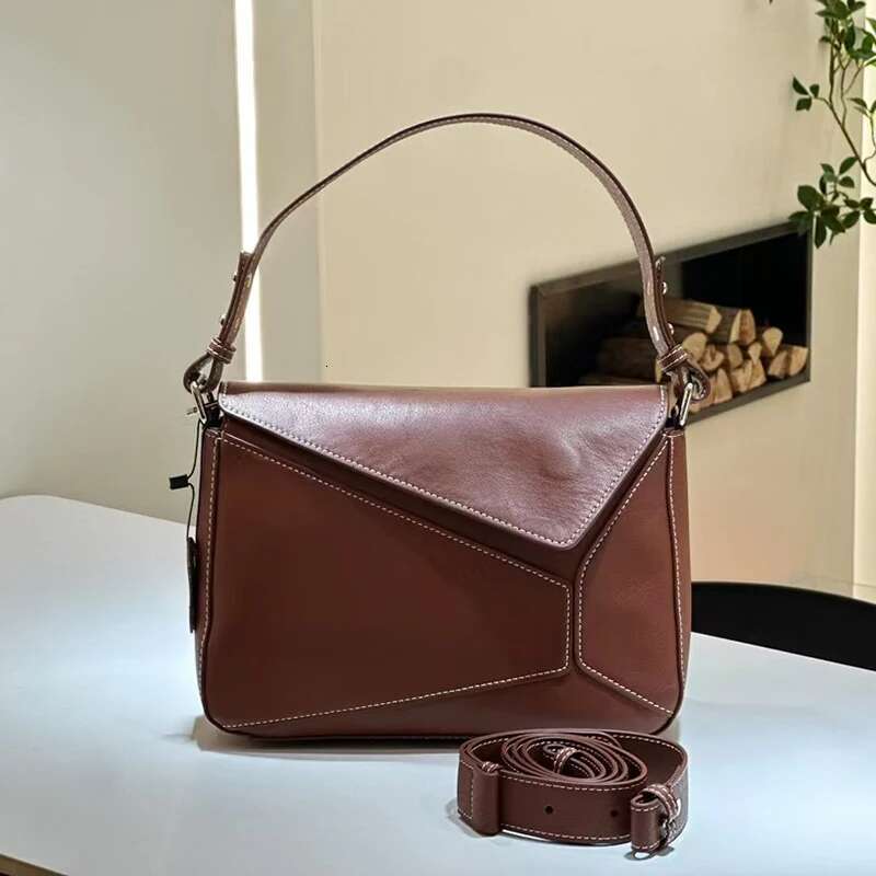 Lady Women's Tote Designer Hand Bag Ladies Genuine Leather Fashion Bags 2024 Rectangular Crossbody Vegetable Cow