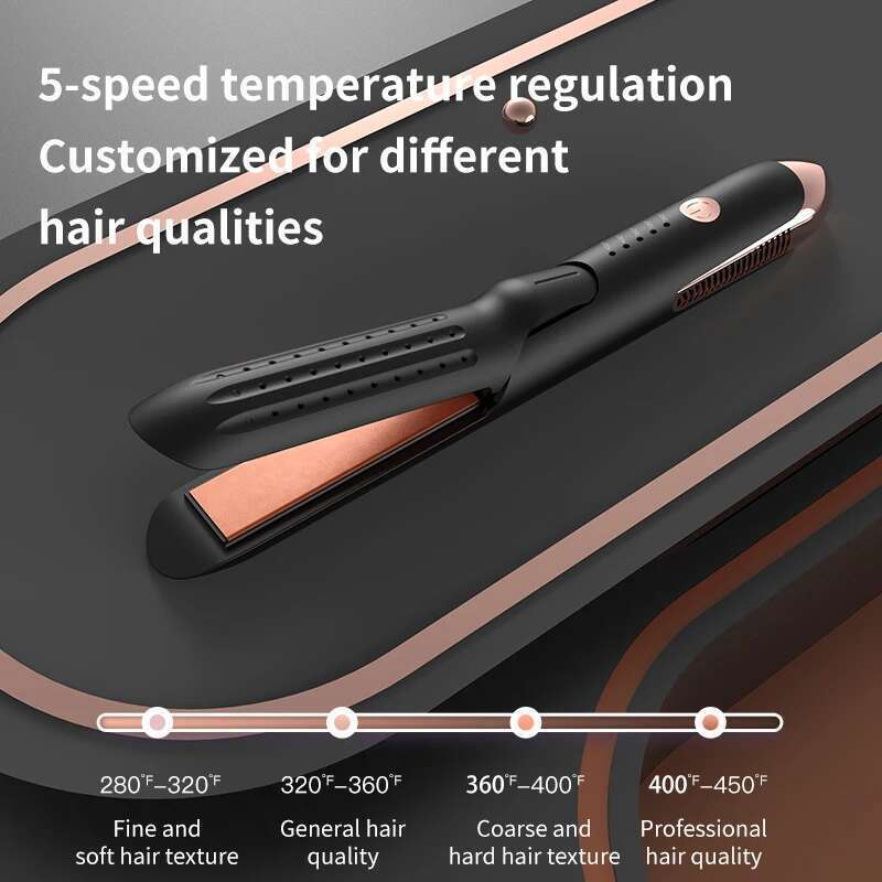 2-in-1 Curling Wand & Flat Iron Hair Straightener with Negative Ions Styling Tool for Professional Salon Straighten
