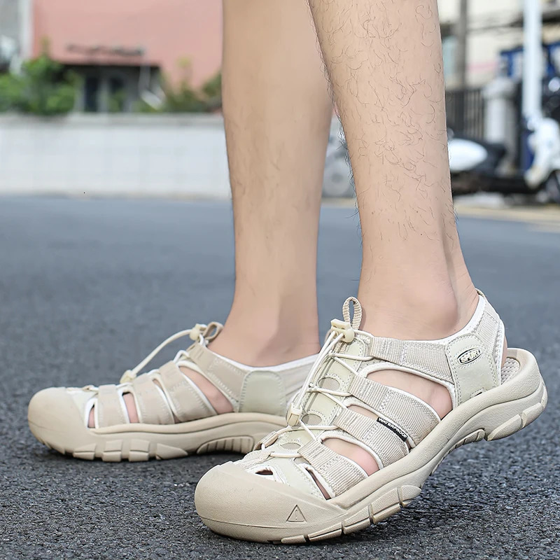 Mens Shoes Outdoor Non Slip Mens Hiking Shoes Lightweight Comfortable Casual Sandals Summer Large Breathable Water Shoes 250515