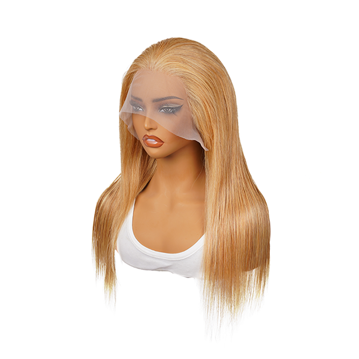 18-30 inch 13x6 HD lace front wig for women | 27 # straight human hair wig , free to sew natural hairline