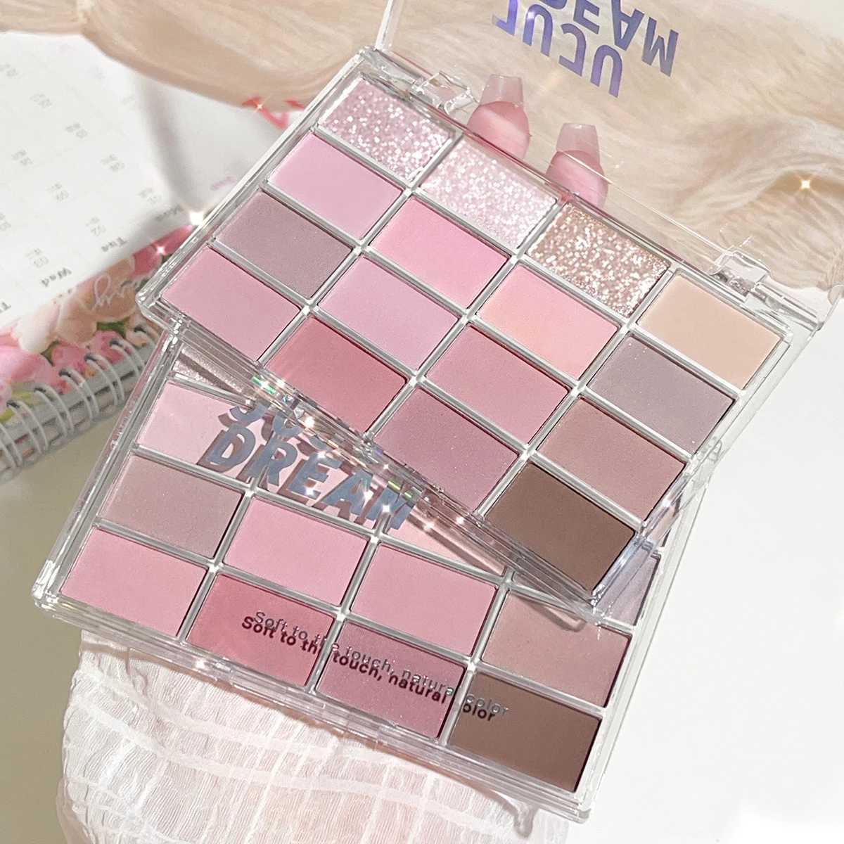 Korean 16 color eyeshadow plate pearlescent matte lying silkworm brighten low saturation earth color daily makeupXJ250520
