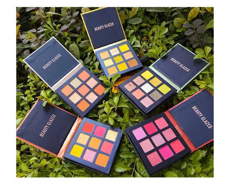 Beauty Glazed 9-Color Eyeshadow Palette Shimmer Matte Long-Lasting Waterproof Eye Makeup for All Day Wear W250520