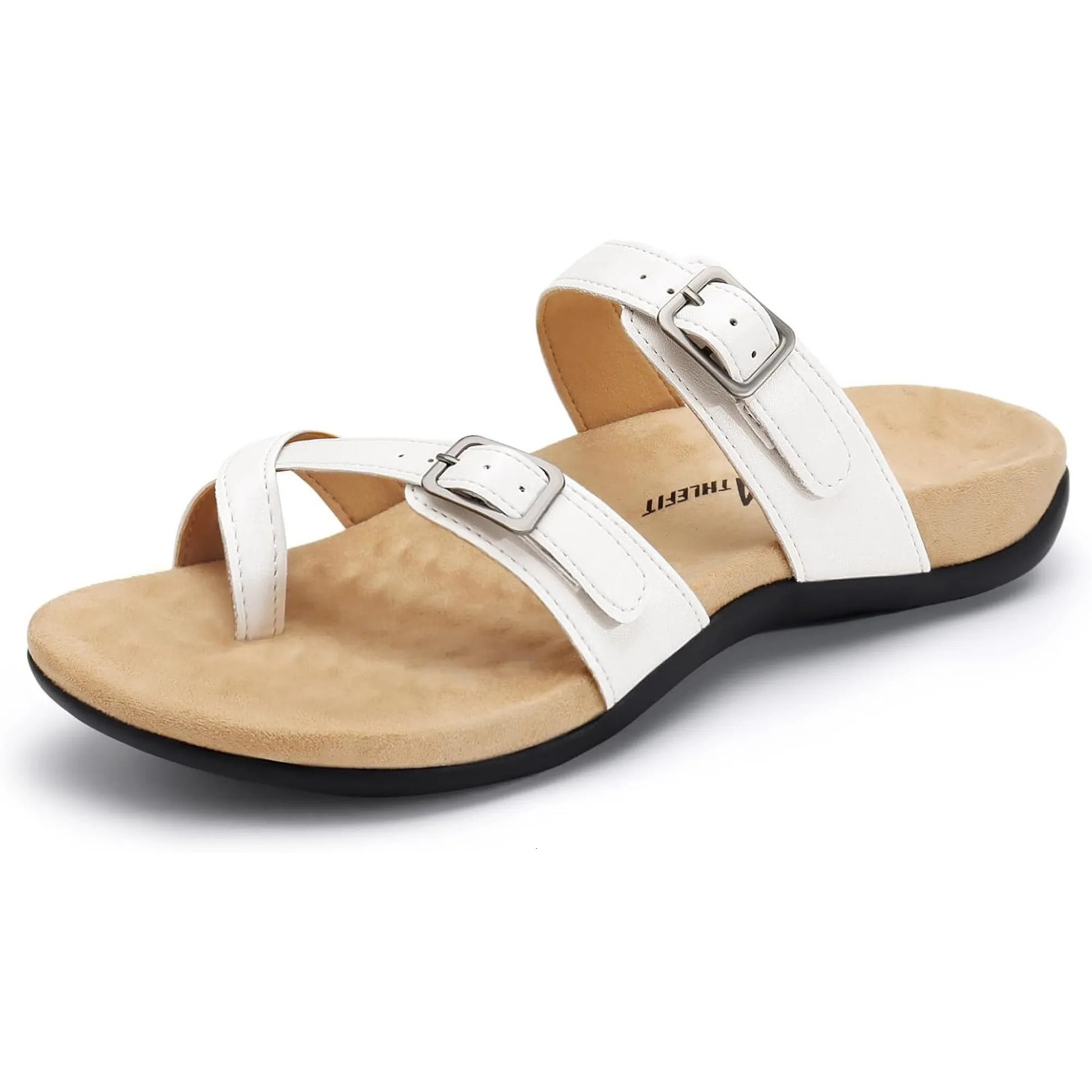 Orthopedic Sandals for Women Wide Width Adjustable Comfort Ortic Flip Flops with Arch Support 250519