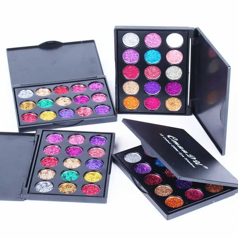 15Color Metallic Glitter EyeShadow Palette Shining Powder Shimmer Eye Shadow Waterproof Diamond Sequins Body Face Art MakeupXJ250520