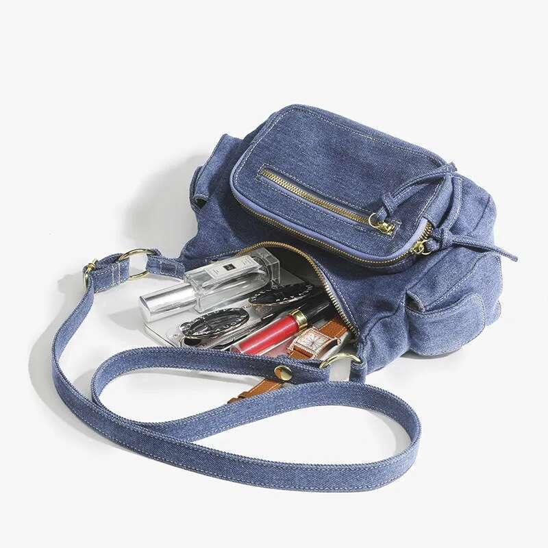 Fashion Denim Unique Shoulder Bag Women Casual Tote Crossbody Purse Jeans Handbag