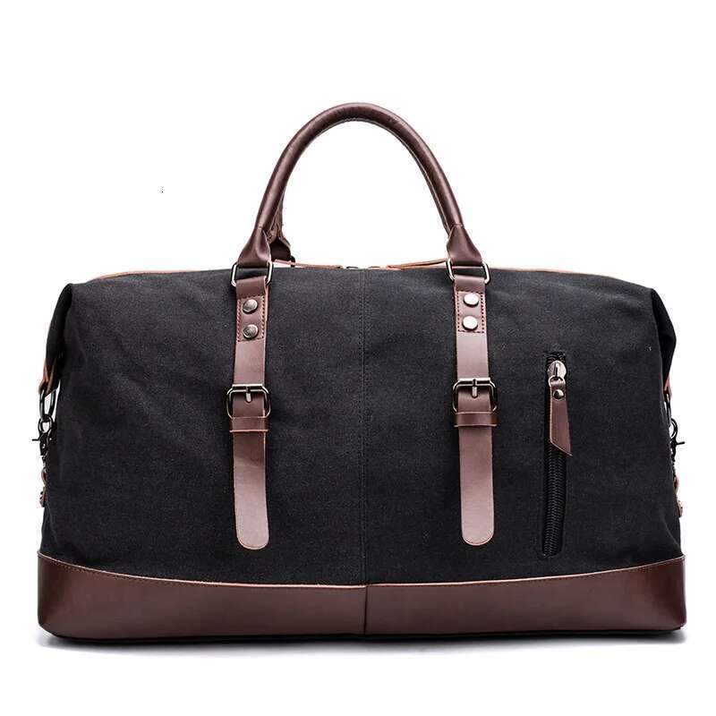 Large Capacity Canvas Leather Travel Bags Carry On Bag Lage Men Duffel Bag Lage Travel Bags