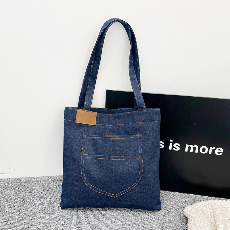 Free Delivery Designer Bag 2025 New Denim Shoulder Large Capacity Shopping Leisure Artistic Student Backpack Commuting Simple Luxury Bag