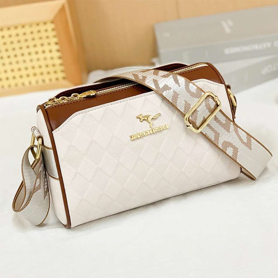 High Quality Women Messenger Bag Famous Designer Lady Shoulder Bags Fashionable Checkered Trendy Crossbody Sac A Main