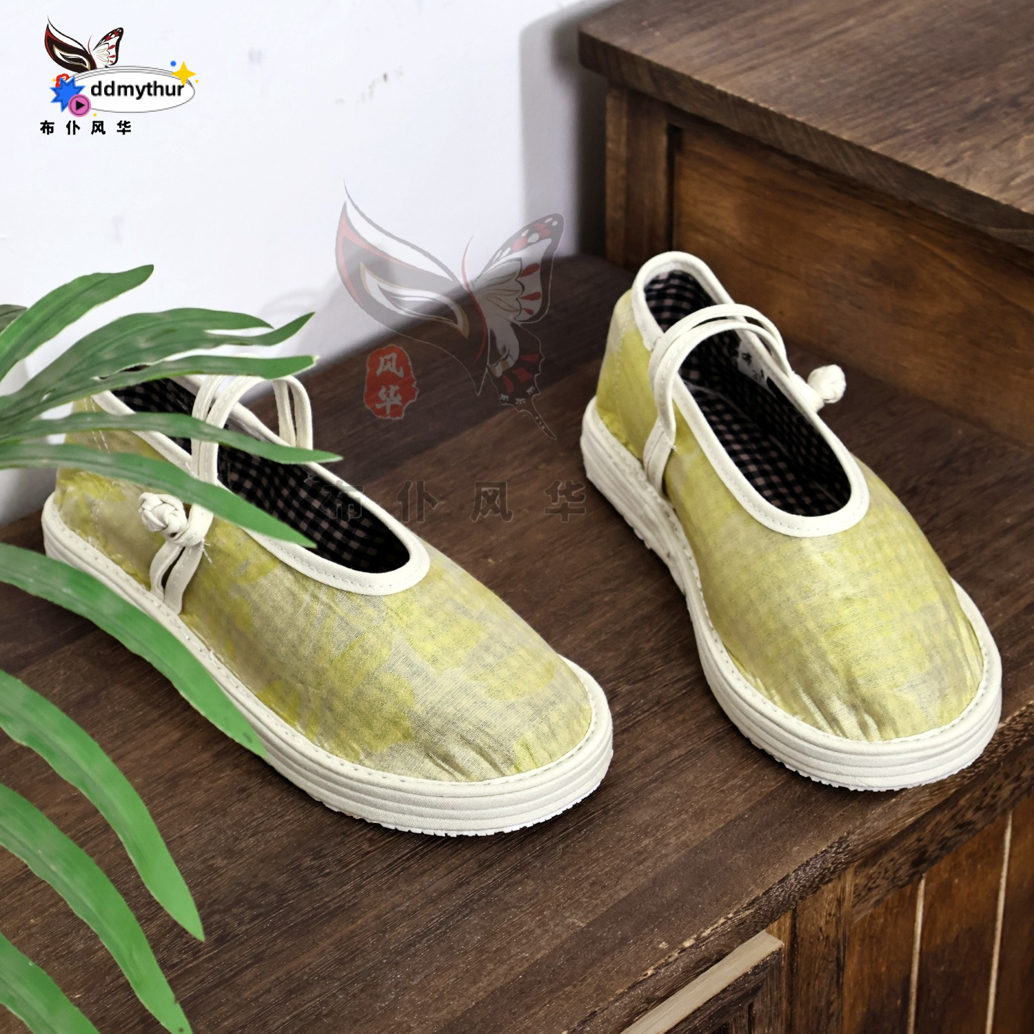 Old Beijing for women in spring summer, casual linen shoes, breathable and comfortable with one foot, ethnic style, new Chinese style cloth shoes ddmy