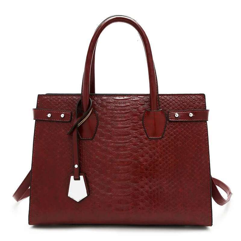 2025 Crocodile-Emed Tote Bag Women Vintage Spacious Shoulder Crossbody Purse Anti-Theft Fashion Work Travel Handbag