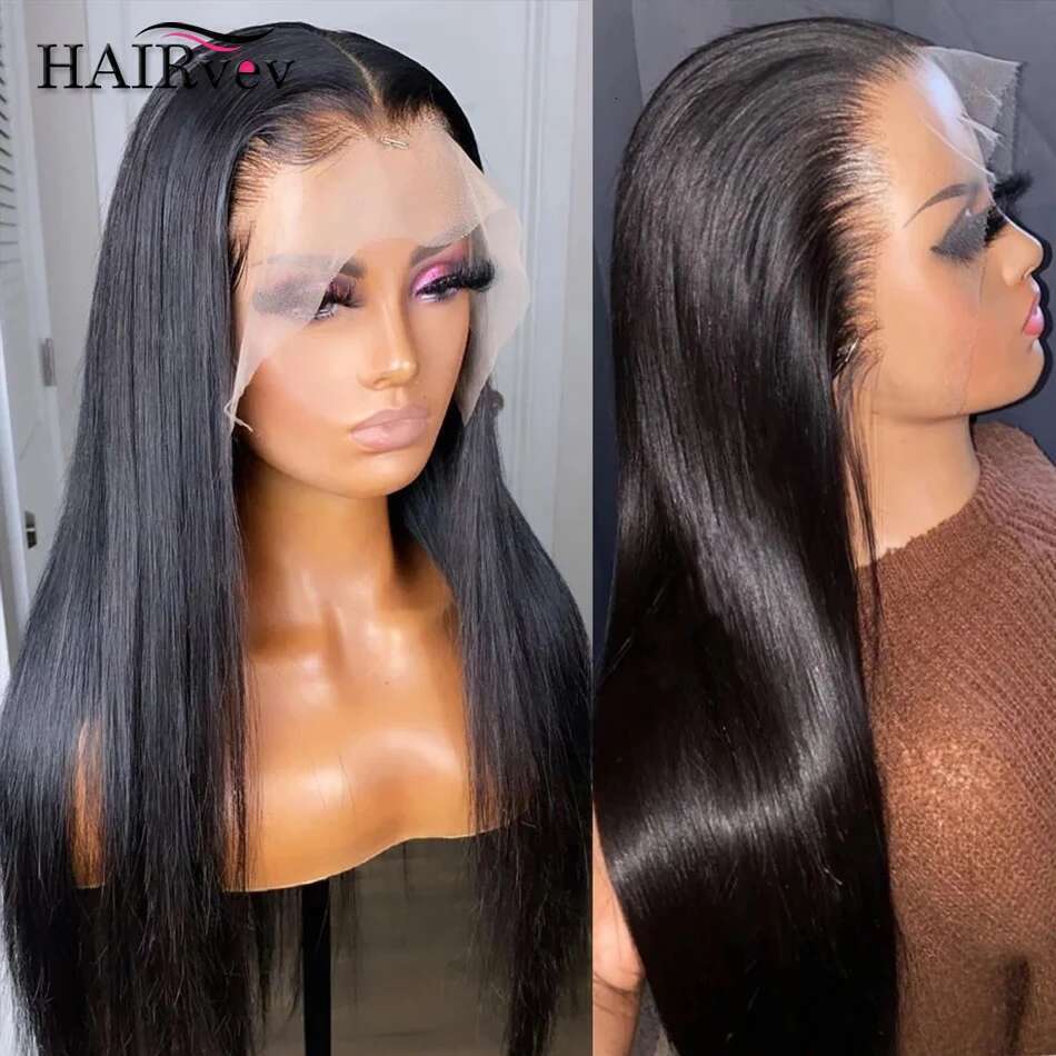 13x4 13x6 HD Transparent Lace Front Brazilian Bone Straight 4x4 Closure Wigs For Women 100% Human Hair