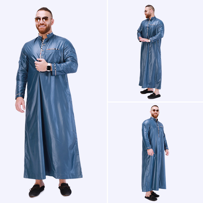 Fashion Designer Clothing New Classic Arab Robe Men's Muslim Ethnic Clothing 2025 New Style