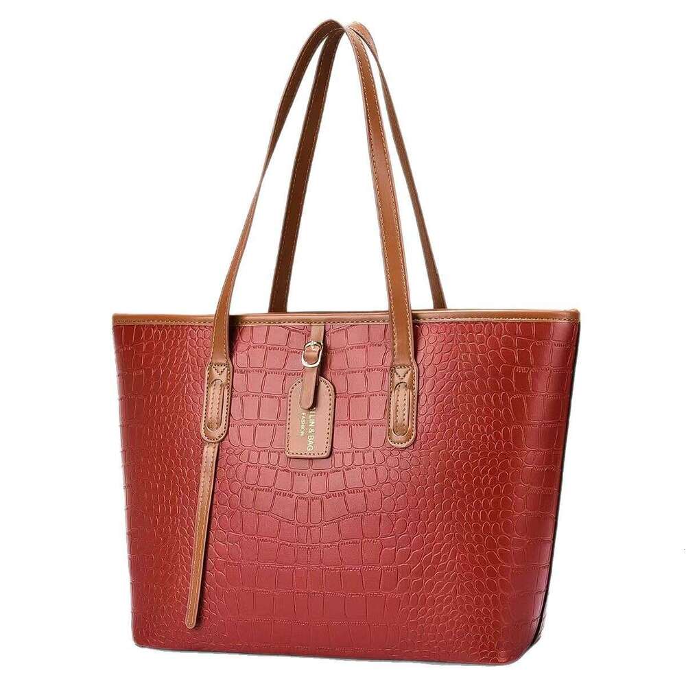 Tote texture PU crocodile pattern large shoulder Taizhou women s bag hot selling bags