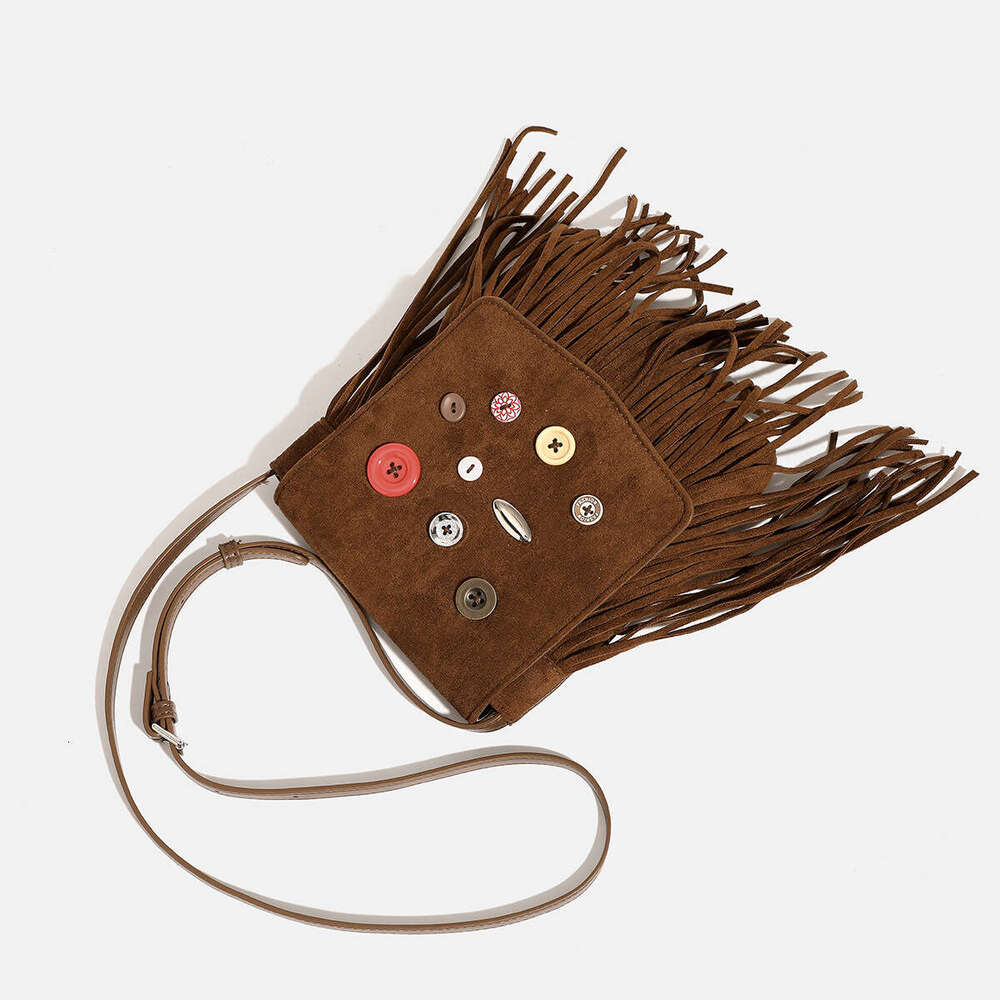Women's Bags Designer Small California Pony Hippie Button Tassel Autumn/Winter New Casual Versatile Single Shoulder Crossbody Bag