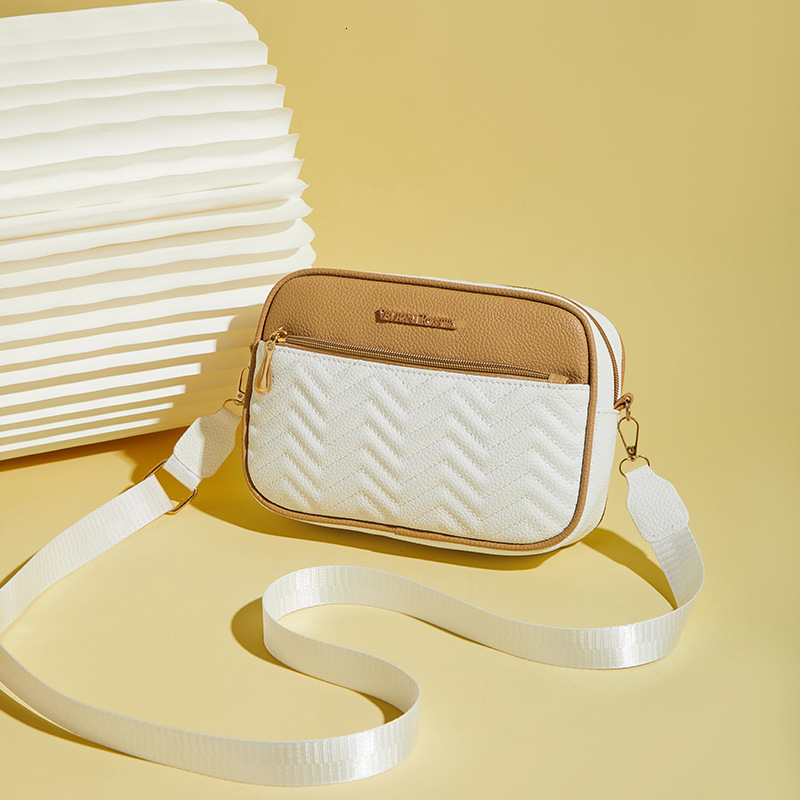 Women's double-layer square 2025VR new bag women's work commuting crossbody small shoulder bag