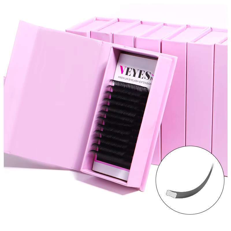 VEYES Ellipse Flat Lashes volume eyelash extensions Super Soft Split Tips 0.15 C D Curl Eyelash Extensions Individual Cashmere