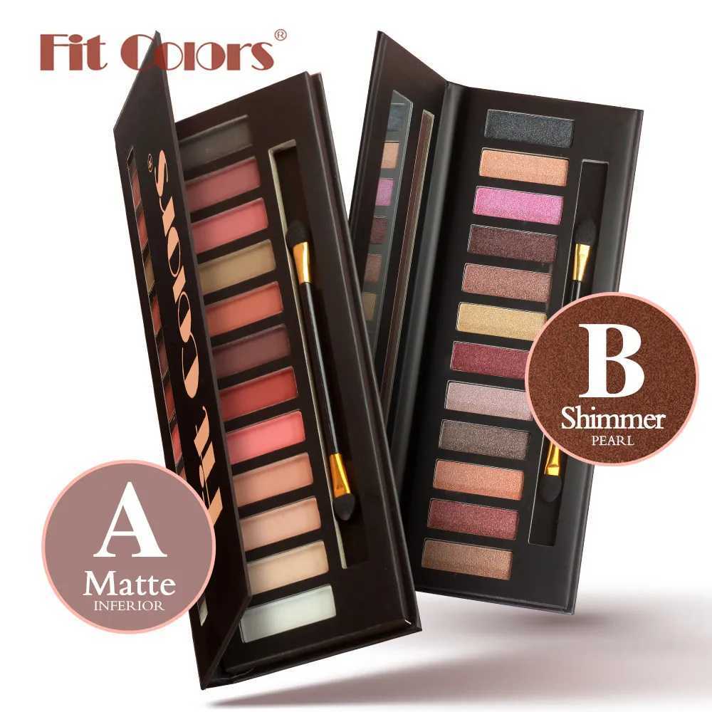 Fit Colors 12 Matte Color Multi-Purpose Makeup Powder Palette Waterproof Sweatproof Highlighter Fix Blush Eyeshadow Palette SetXJ250520
