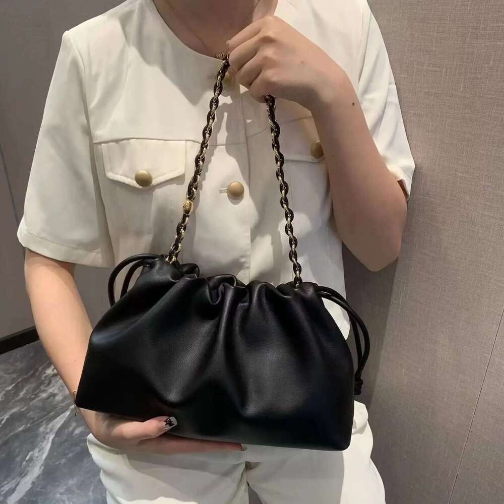 Brand Design Fashion High-grade Texture Leather Cloud Bag Ladies High Quality Cowhide Shoulder Crossbody Bags For Women