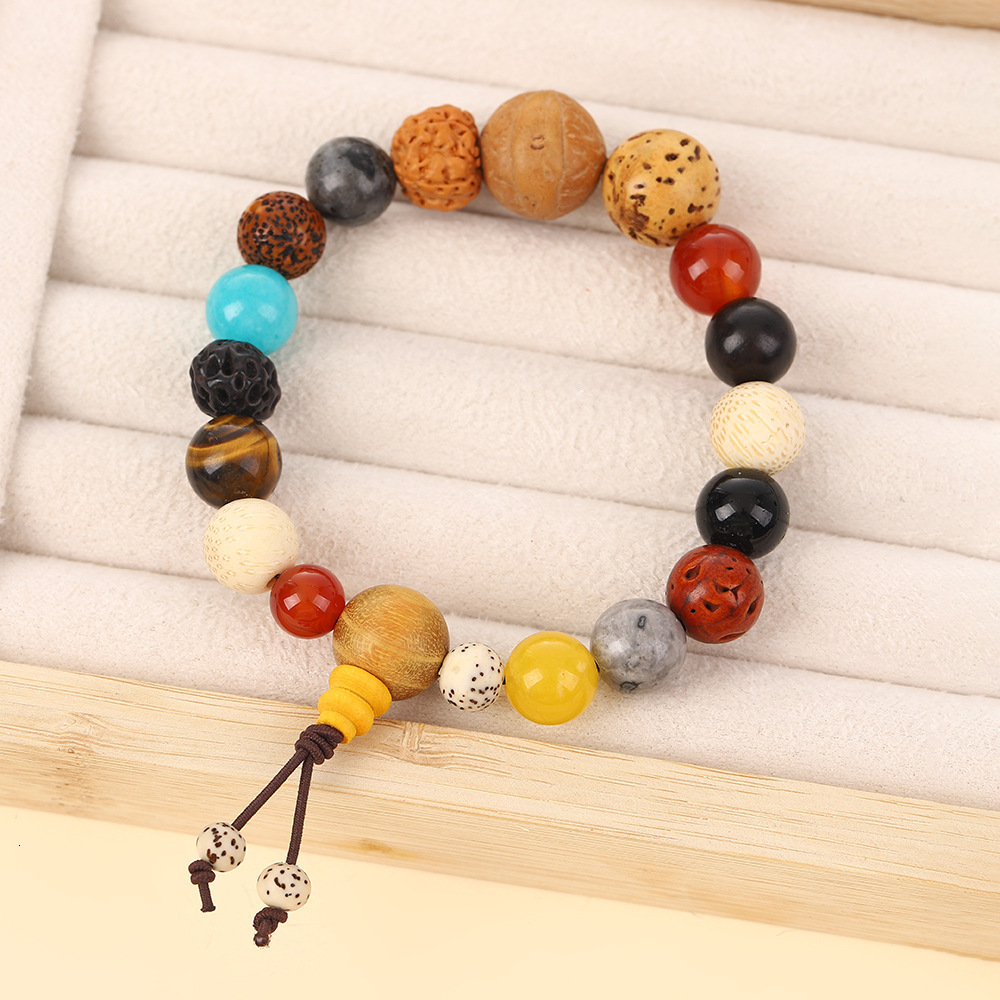 Eighteen Prayer Beads, Treasures, Bodhi Seed Creative Transfer Handstring, Couple's Scenic Area Cultural and Playful Bracelet