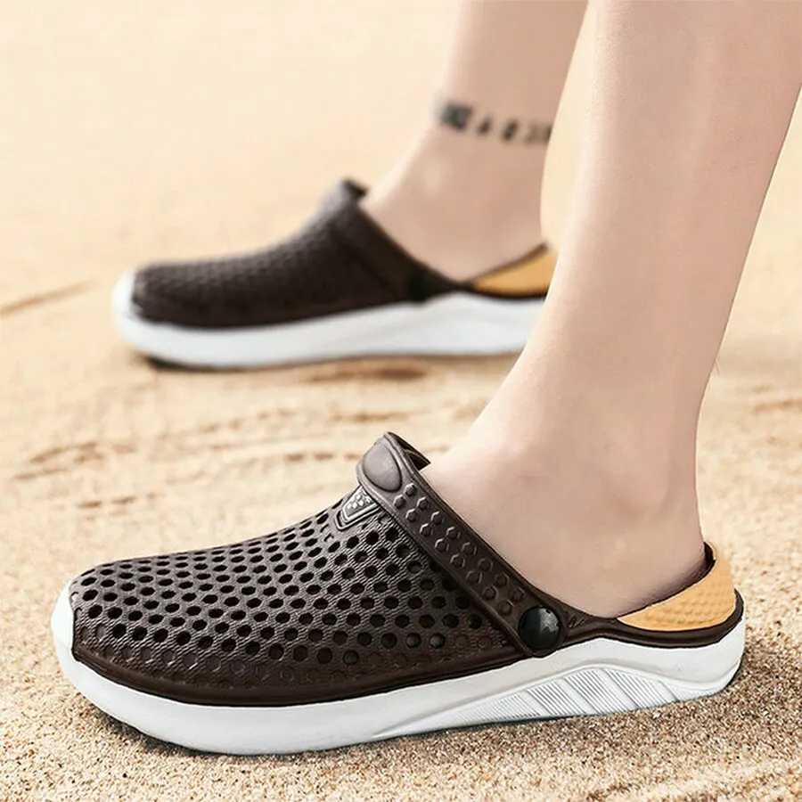 Unisex Fashion Beach Sandals Men Anti Slip Thick Sole Slippers Lightweight Summer Flip Flops Garden Shoes Man Women M250519