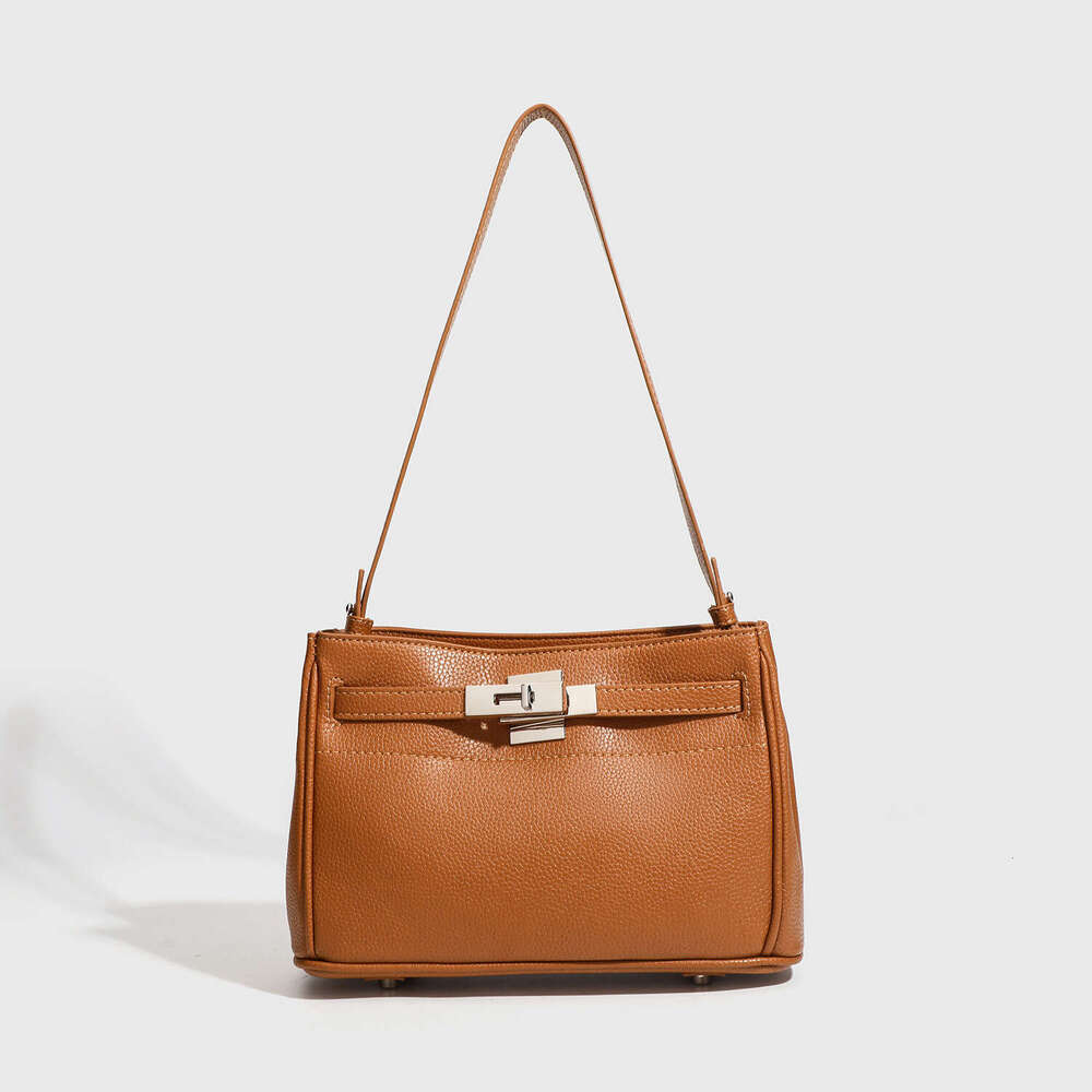 Women's Bags Designer Litchi Patterned For Women, High-End Sensory Communication Niche Versatile Single Shoulder Crossbody Bag, Trendy Bag