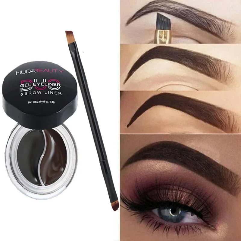 Two-color Long-lasting Super Waterproof Eyebrow Cream Sweat-proof Tinted Eye Brow Gel Brown High Pigmented Makeup Women Cosmetic 250515