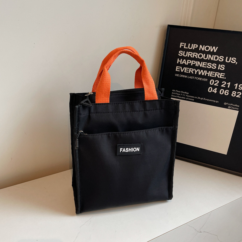 Free Delivery Designer Bag Korean Fashion Forest Series Large Capacity Handheld Tutorial 2025 Autumn Color Contrasting Waterproof Oxford Cloth Tote Ba