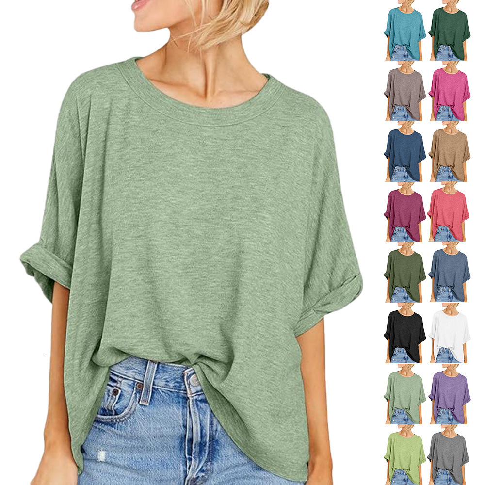 Summer new women's plus size casual short sleeved loose T-shirt top designer clothing 2025 new item