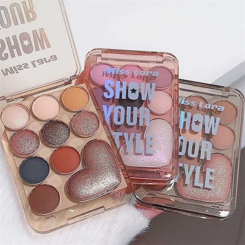 10 Color Love Eyeshadow Palette Velvet Matte and Shimmer Effect Pink Brown Eye Shadow Plate Create A Multi-Functional MakeupXJ250520