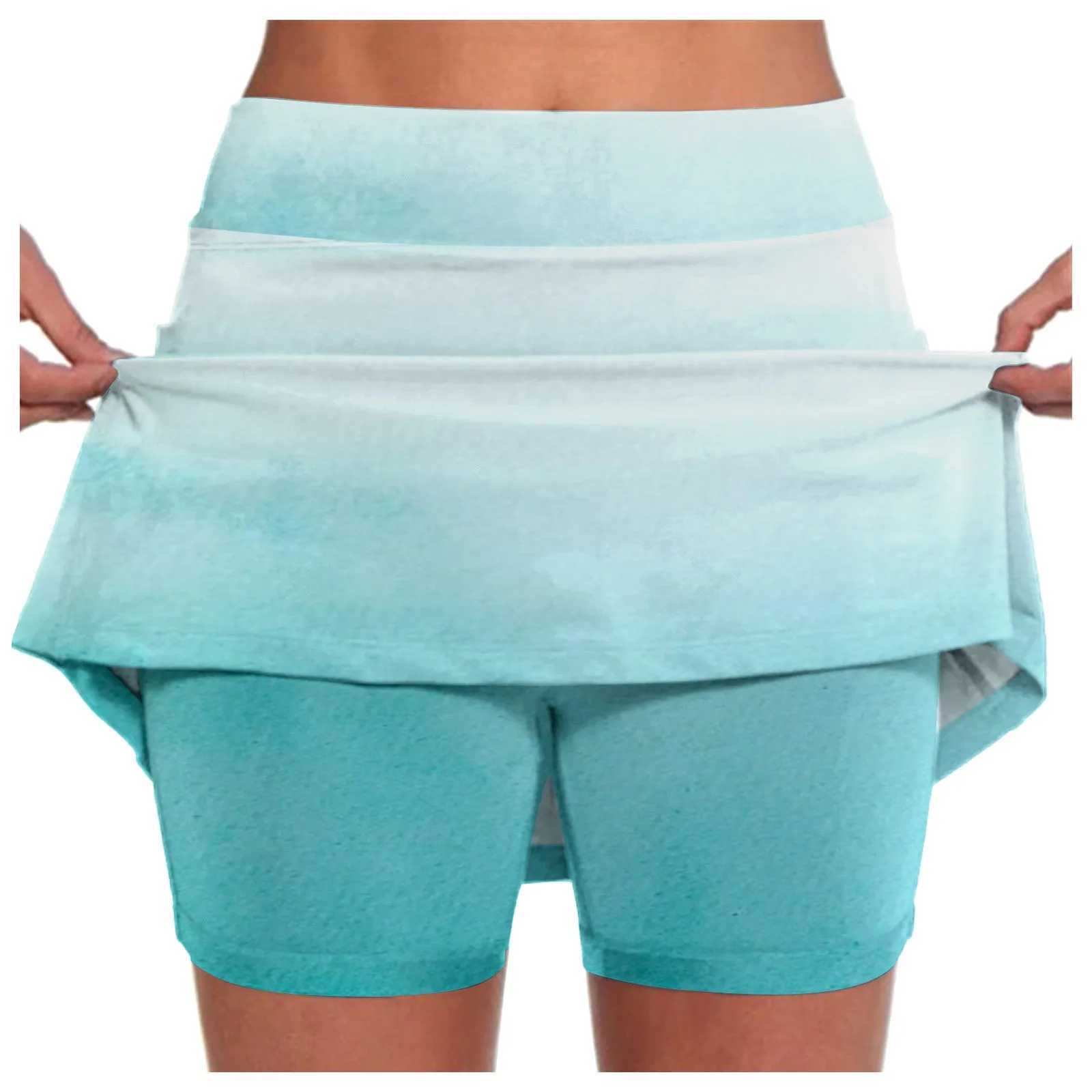 High Waisted Hip Lifting Printed Skirt Womens Casual Prints Tennis Pocket Skirt Yoga Sport Active Skirt Shorts Skirt XJ250520