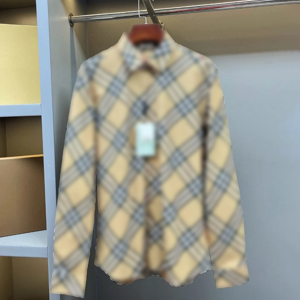 High quality men's designer clothing, men's shirts, fashionable classic plaid shirts, men's single breasted shirts, men's casual shirts, summer business formal tops, shirts