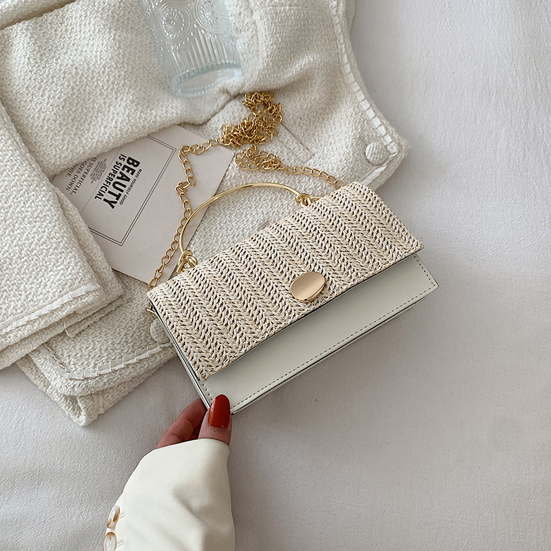 Free Delivery Designer Bag Spring Western For Women 2025 Knitted Simple And Fashionable Korean Edition Texture Chain Trendy Crossbody Small Square Bag