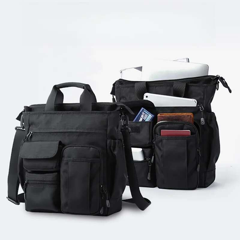 Oxford Crossbody Multifunctional Shoulder Bag For Business Travel/Casual Use Stylish Laptop Briefcase With Adjustable Strap