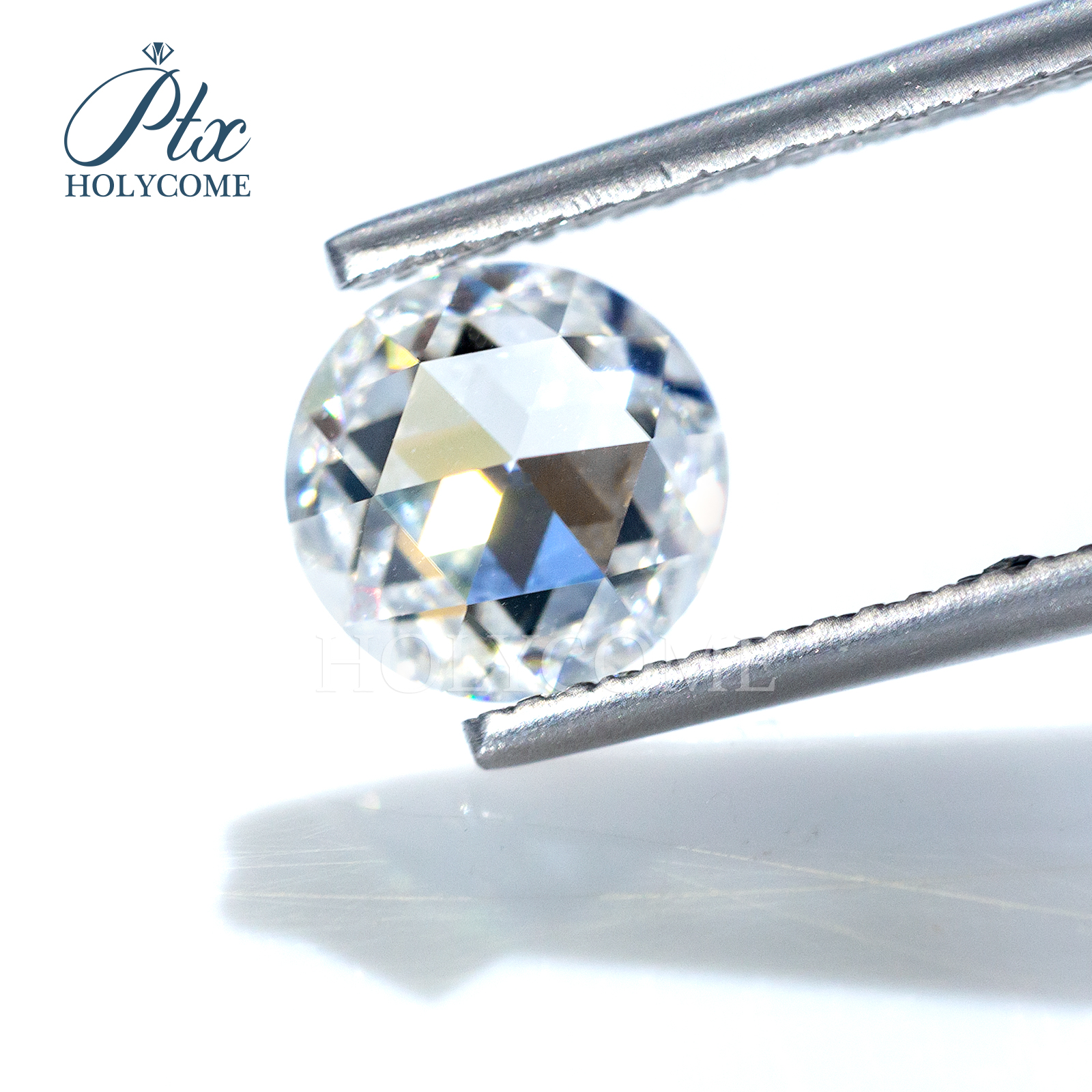 Half Rose Cut Moissanite Diamond Flat Round White D Multicolor VVS1 GRA Certificate Loose Beads Rings Necklaces Jewelry Moissanite