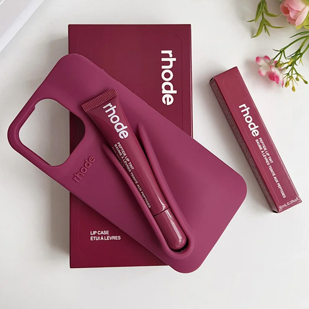 rhode Lip Balm Phone Case Lip Gloss Long-lasting Moisturizing Liquid Lipstick Toast Espresso Raspberry jelly Transparent Lip Glaze