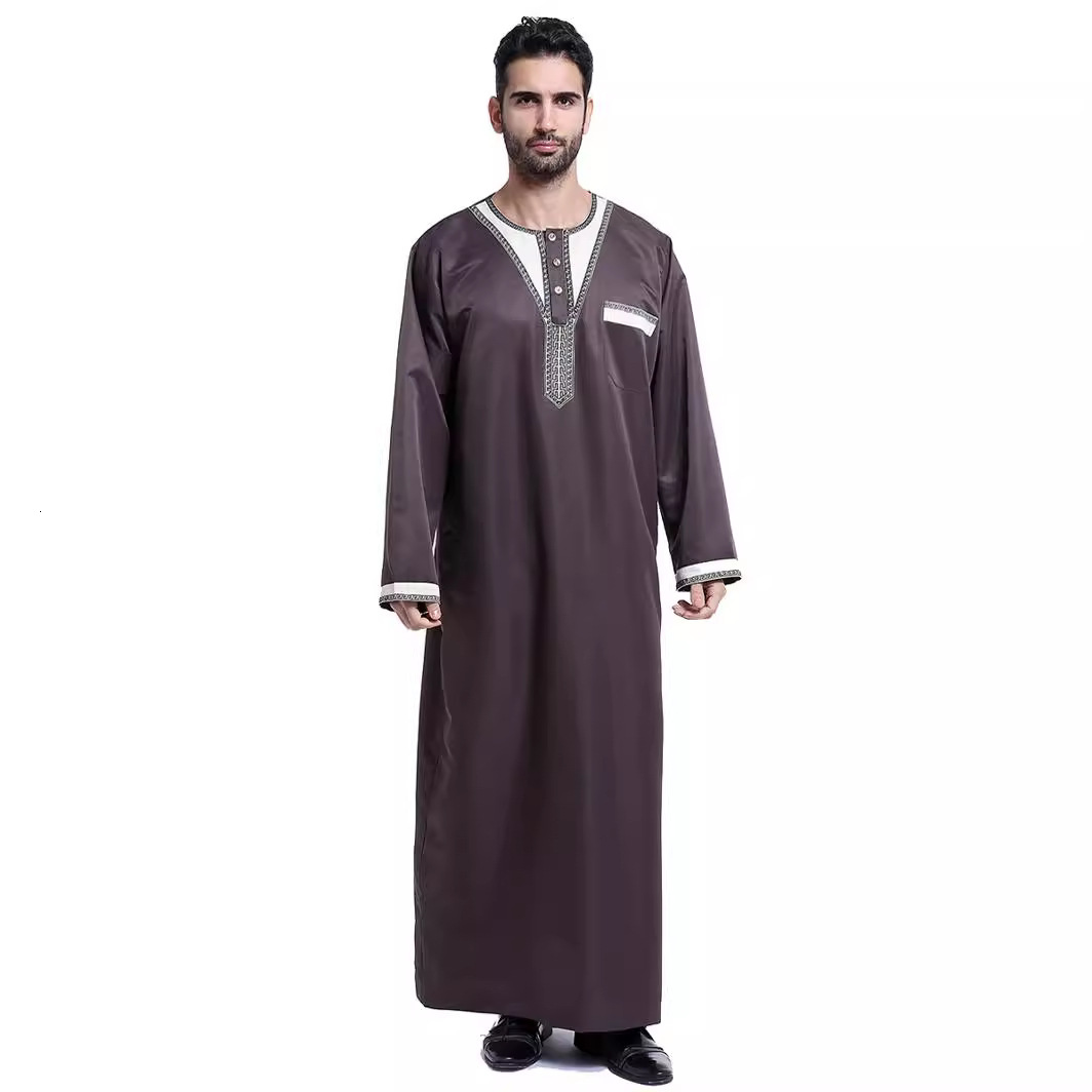 Designer Clothing Arab Travel Casual Robe Dubai Ethnic Men's Clothing 2025 New Fashionable And Versatile Trendy Clothing
