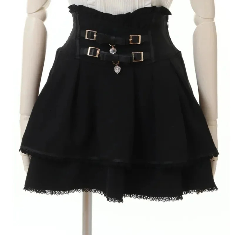 Japan Style High Waist Pleated Mini Skirts Bow Knot n Kawaii Slim Fit Aline Pink Lace For Women 250520